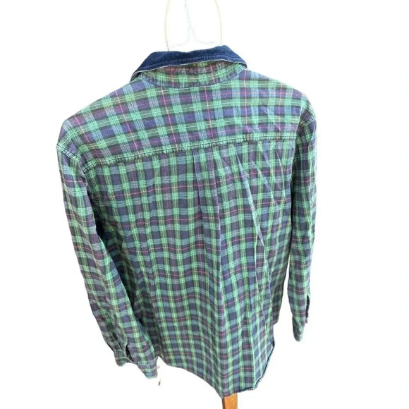 Casey & Max Christmas Plaid Long Sleeve Embroidered Button Up Shirt Size Large - Picture 5 of 6